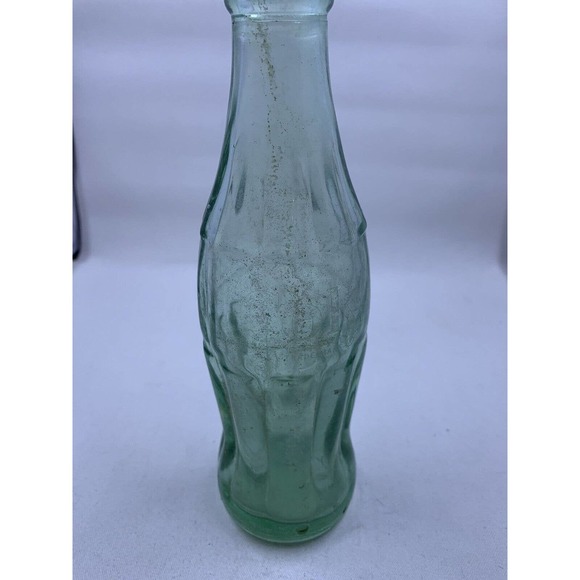 Vintage 1963 COCA COLA COKE GREEN GLASS BOTTLE Hobbleskirt 6.5oz - Picture 4 of 6